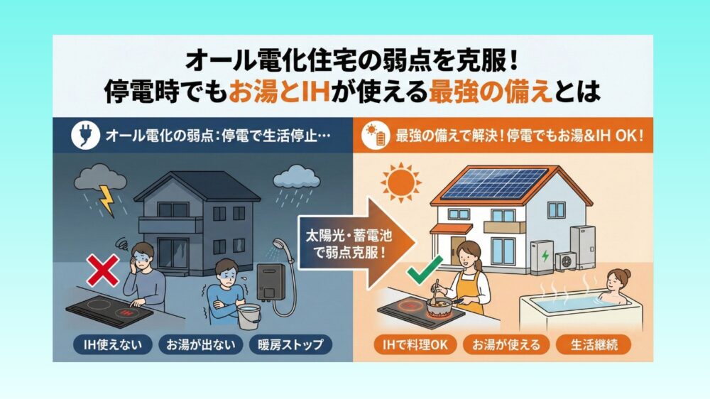 オール電化住宅の弱点を克服！停電時でもお湯とIHが使える最強の備えとは