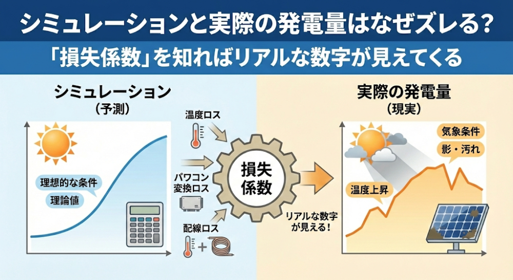 シミュレーションと実際の発電量はなぜズレる？「損失係数」を知ればリアルな数字が見えてくる