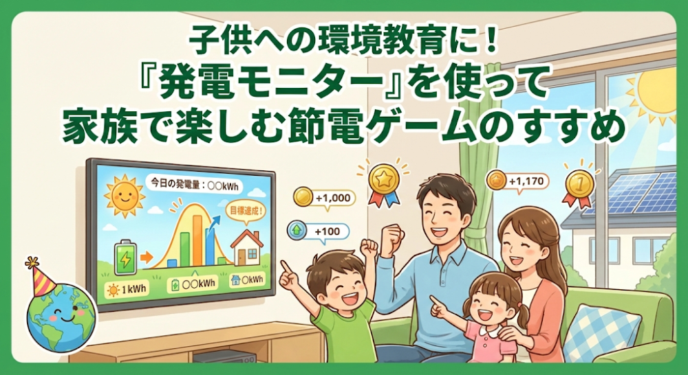 子供への環境教育に！「発電モニター」を使って家族で楽しむ節電ゲームのすすめ