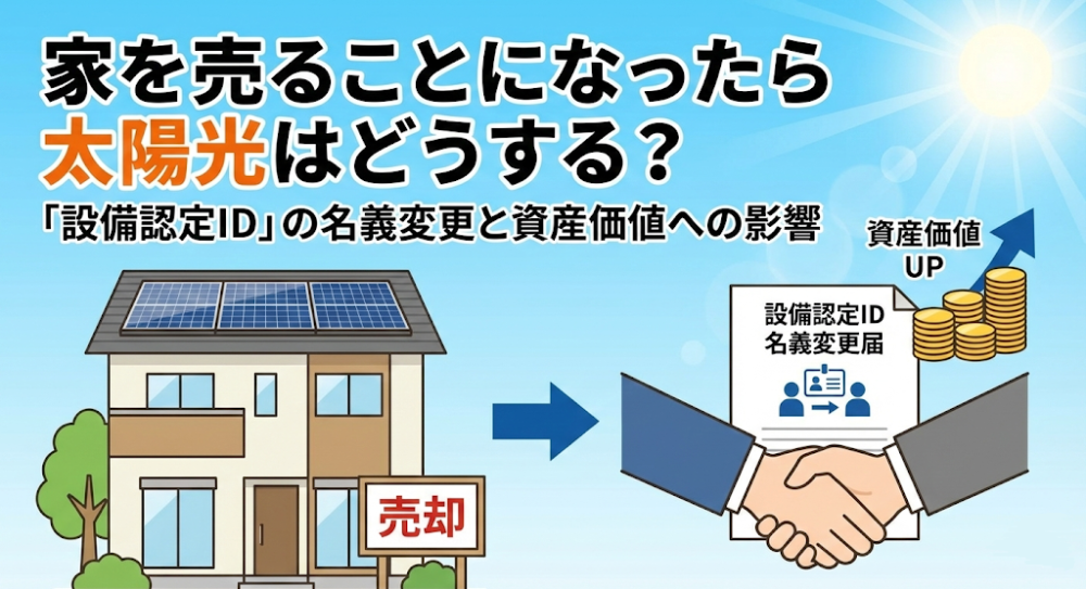 家を売ることになったら太陽光はどうする？「設備認定ID」の名義変更と資産価値への影響
