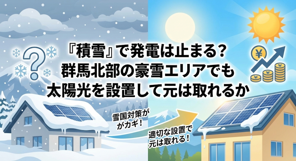 「積雪」で発電は止まる？群馬北部の豪雪エリアでも太陽光を設置して元は取れるか