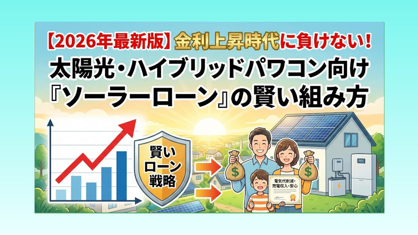 【2026年最新版】金利上昇時代に負けない！太陽光・ハイブリッドパワコン向け「ソーラーローン」の賢い組み方