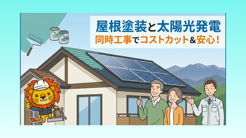太陽光発電は屋根塗装と同時がお得！群馬で後悔しない5つの理由とベストタイミング