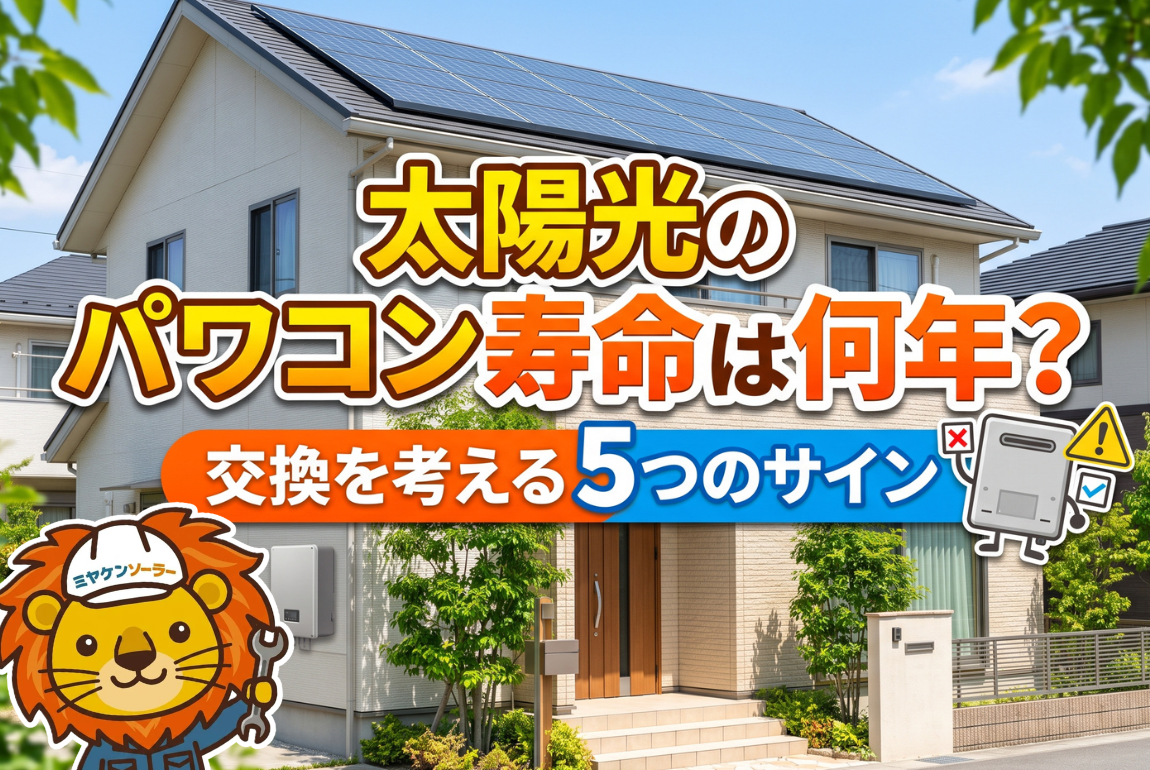 太陽光のパワコン寿命は何年？交換を考える5つのサイン